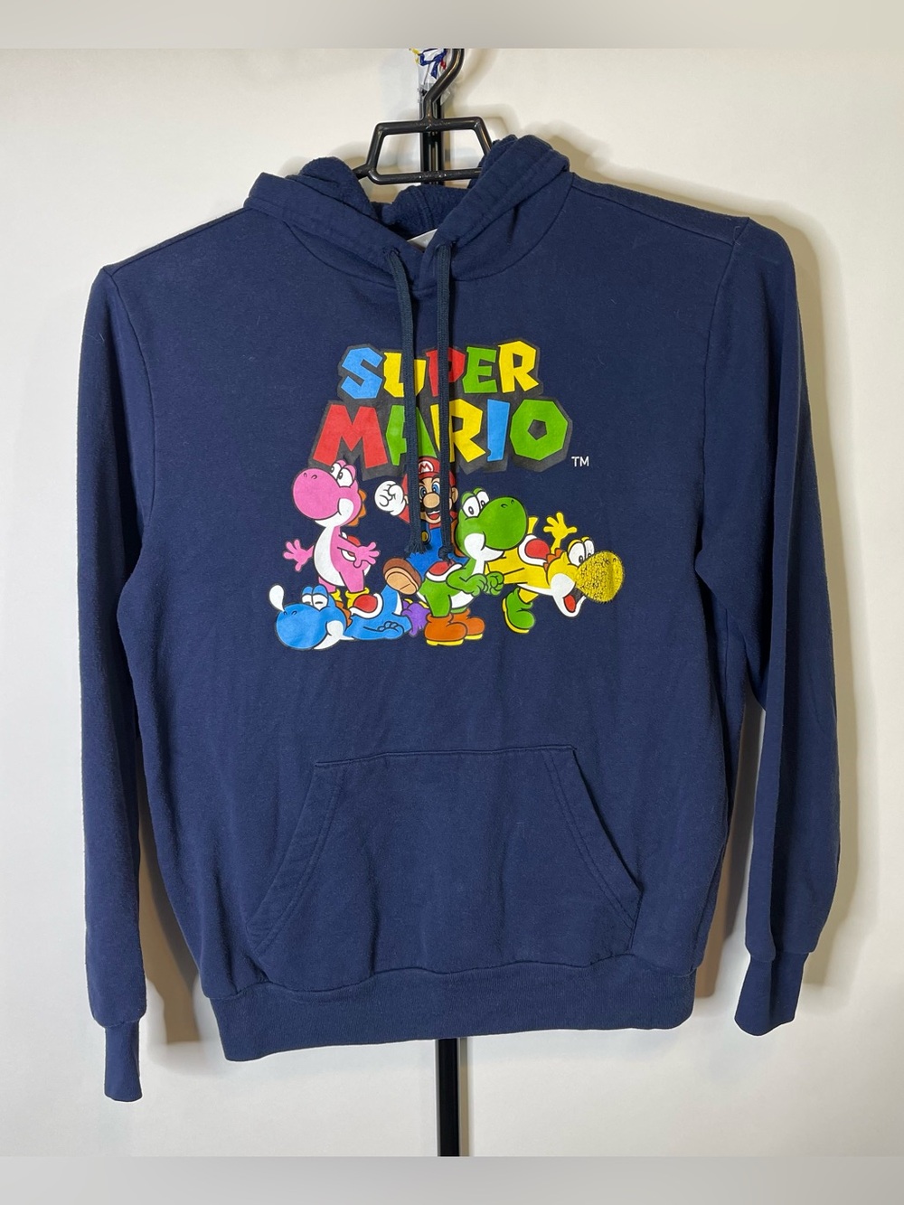 Nintendo Super Mario Blue Hoodie Size Small Men’s